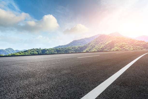 istock Asphalt highway and beautiful natural landscape at sunset 1145760277