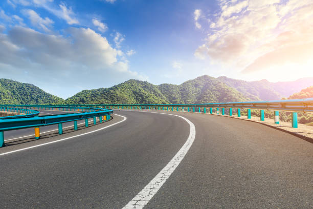 istock Asphalt highway and beautiful natural landscape at sunset 1145760900