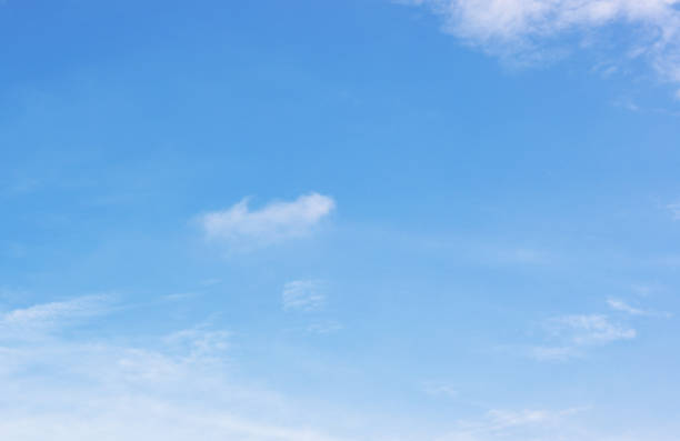 istock Blue sky background and white clouds soft focus, and copy space 1145761695