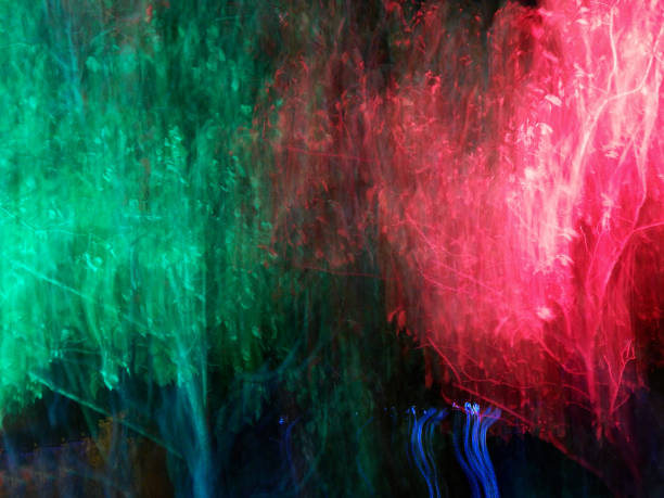 istock Color illumination of trees. 1145761716