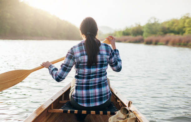 istock Girl enjoy canoeing 1145765552