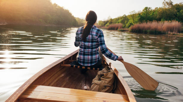 istock Girl enjoy canoeing 1145765563