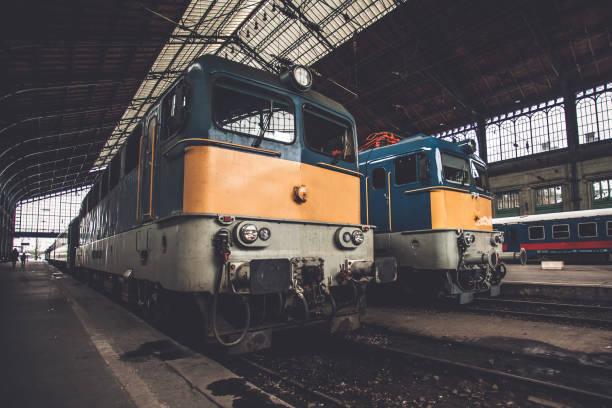 istock Old trains at railway station of Budapest 1145766807