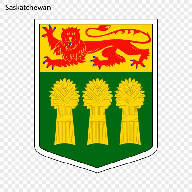 Vector illustration of Emblem of Saskatchewan, province of Canada