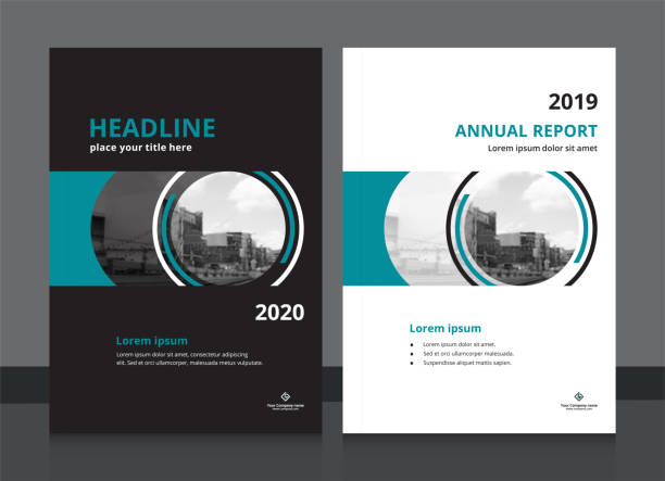 illustrations, cliparts, dessins animés et icônes de conception de couverture et rapport annuel couverture modèle format a4 pour la conception de la brochure, magazine, affiche, flyer etc. illustration vectorielle eps-10 exemple d’image avec gradient mesh. - rapport