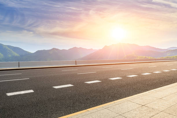 istock Asphalt highway and beautiful natural landscape 1145770357