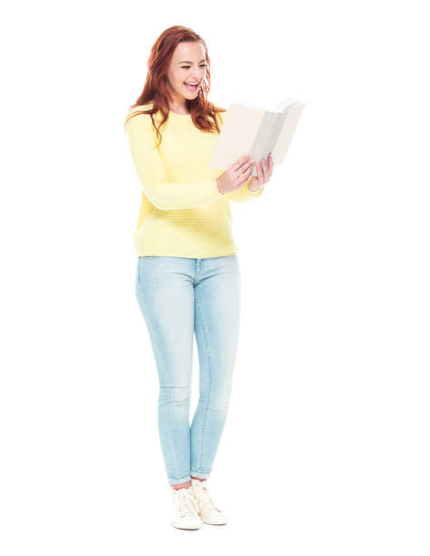 istock Cute female holding one book 1145771844