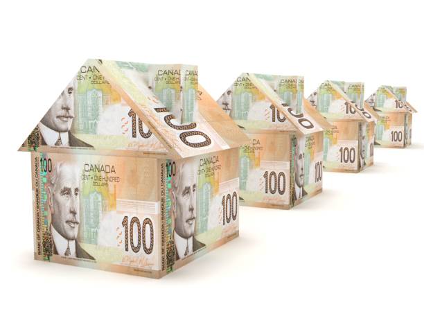 канадские деньги цены на жилье недвижимости - canadian culture canadian currency canadian dollars currency стоковые фото и изображения