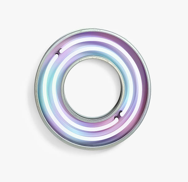 istock Fluorescent Colored Neon Font. Number 0 1145781398