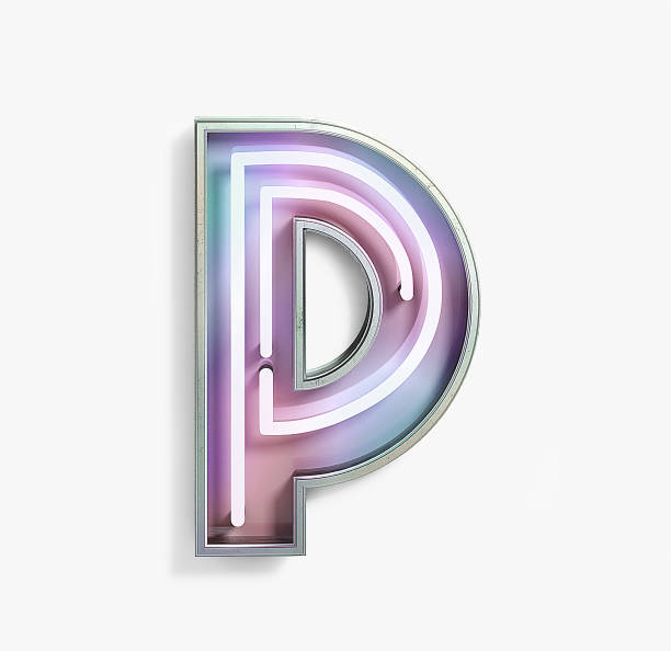 istock Fluorescent Colored Neon Font. Letter P 1145782117