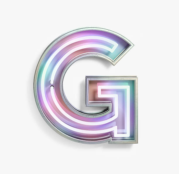 istock Fluorescent Colored Neon Font. Letter G 1145782176