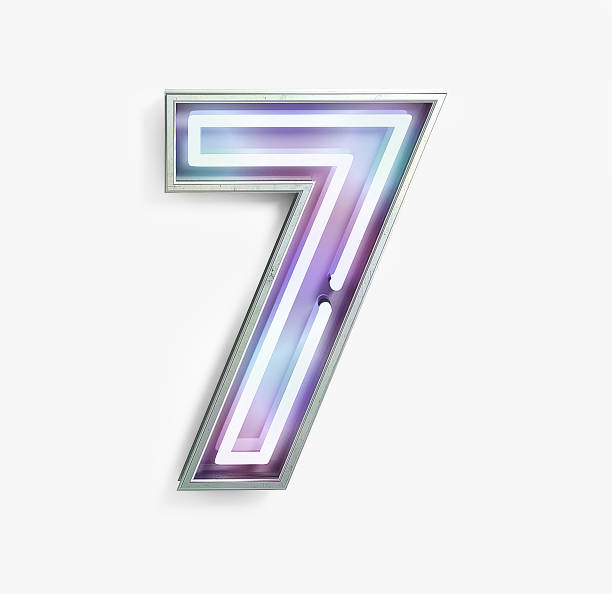 istock Fluorescent Colored Neon Font. Number 7 1145782272