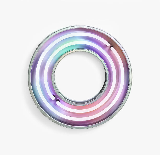 istock Fluorescent Colored Neon Font. Letter O 1145782287