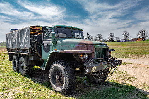 Soviet track car, old car produced in Russia.