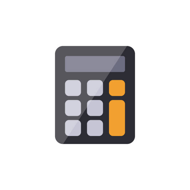 Calculator Flat Icon. Pixel Perfect. For Mobile and Web. Flat Icon. calculator stock illustrations