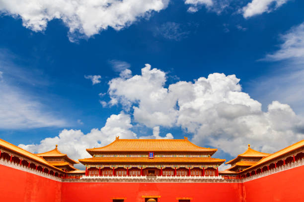 WuMen or Meridian Gate, Forbidden City, Beijing, China Beijing, Capital Cities, China - East Asia, Famous Place, Forbidden City tiananmen square stock pictures, royalty-free photos & images