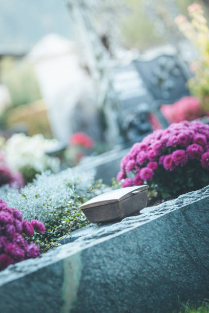 istock Holy water in iron bowl, cemetery 1145784906