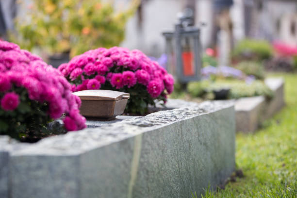 istock Holy water in iron bowl, cemetery 1145784935