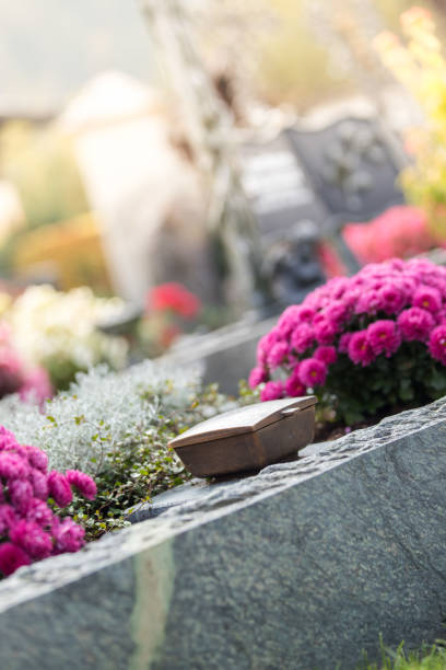 istock Holy water in iron bowl, cemetery 1145784954