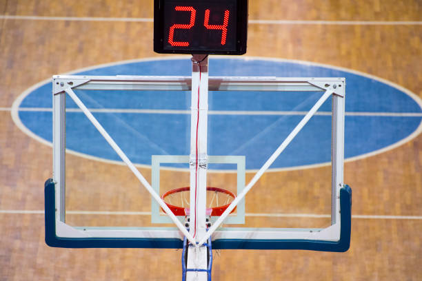 istock High Angle View Of Basketball Hoop 1145790458