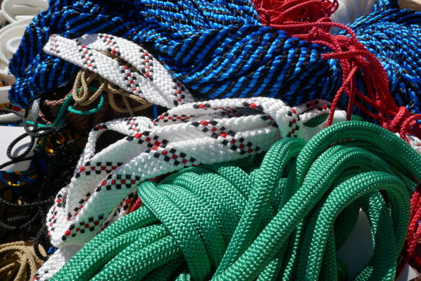 istock Boat accessories. Many different ropes for sale. 1145790772