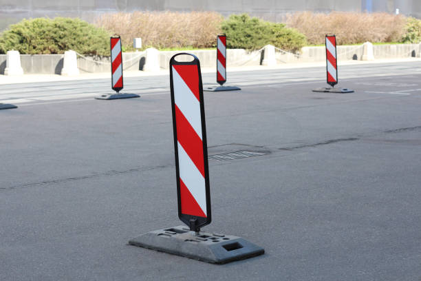 istock Parking. Obstacle detour on the right side. 1145796817
