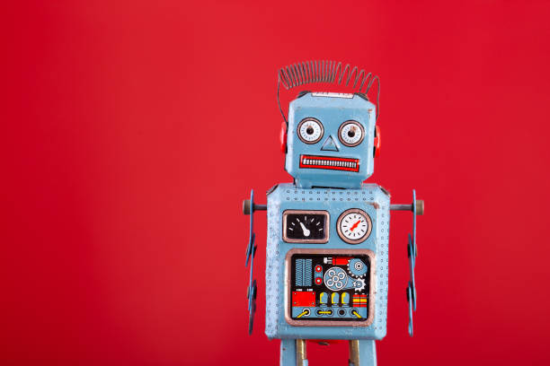 istock Vintage tin toy robot 1145799431