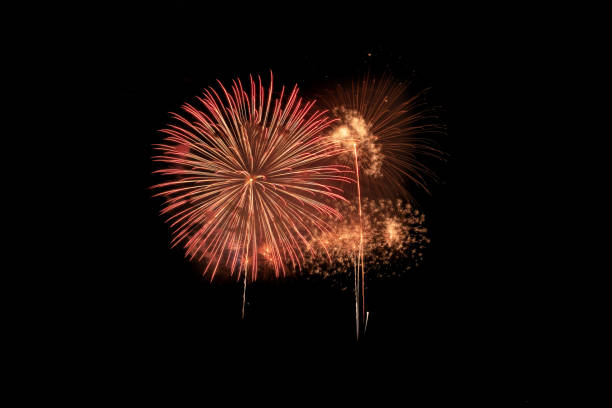 istock Colorful fireworks explosion in annual festival 1145800946