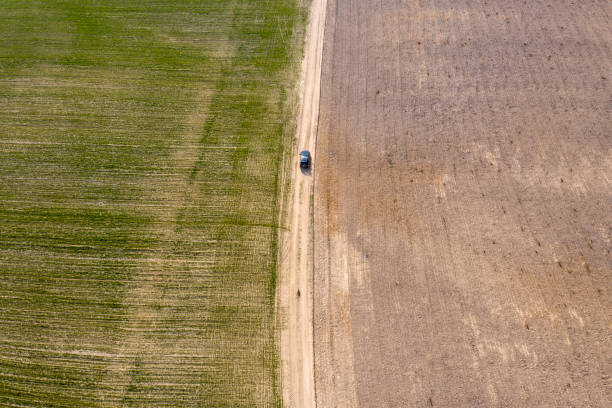 istock country road, view from above 1145802368
