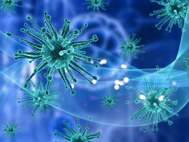 istock 3D medical background with abstract virus cells 1145805674