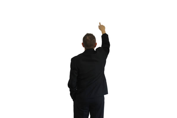 istock Businessman pointing touching choosing isolated 1145808950
