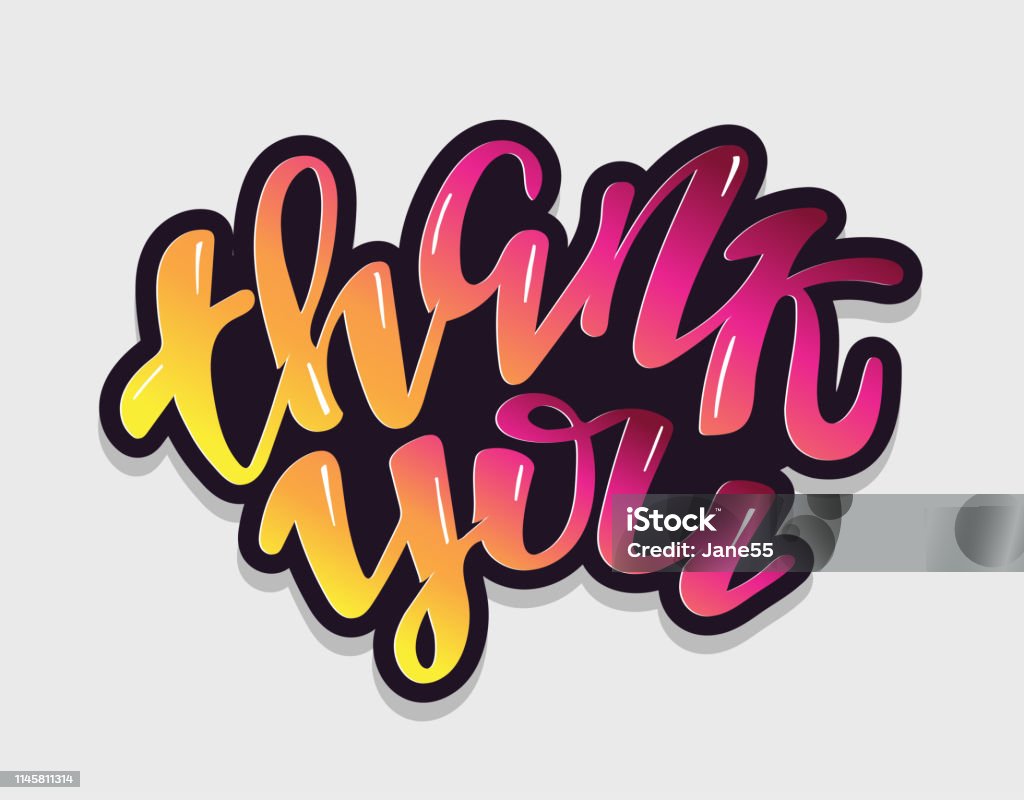 Logo Nhãn Chữ Dễ Thương Cảm Ơn Bạn Hình minh họa Sẵn có - Tải ...