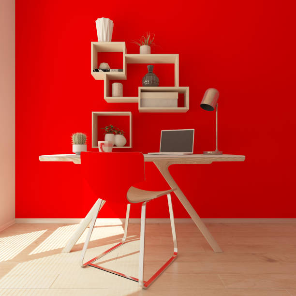 istock 3D Render of a modern home office 1145811531