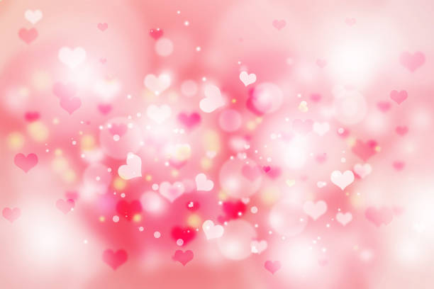 istock Bokeh abstract pink background with heart. 1145812143