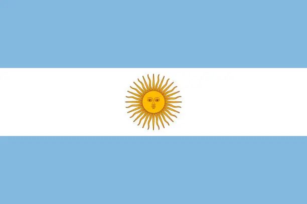 Vector illustration of National Argentina flag vector illustration