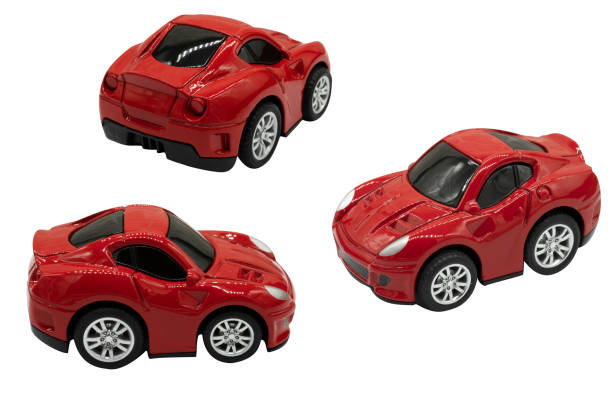 istock red toy car on white background for background 1145817339