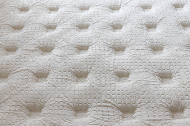 istock soft mattress background and texture. concept : allergy in bed room, dust mites on bed, sheep wool mattress. 1145824667