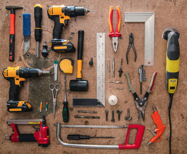 istock a large number of handicraft tools in the workshop on the bench 1145831275