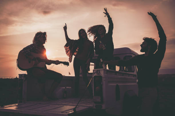 istock Party on a pick-up truck at sunset! 1145831772