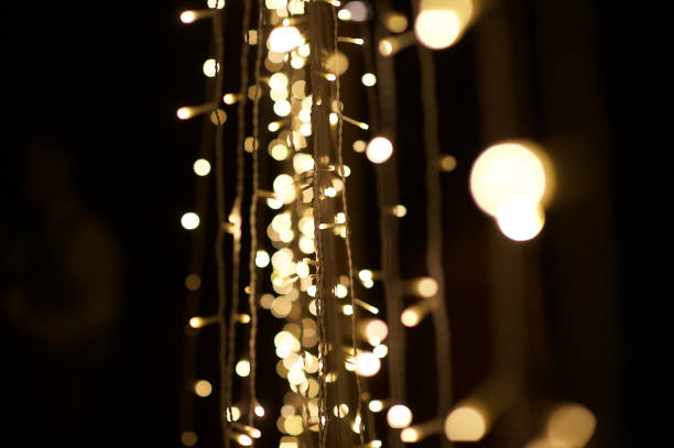 istock Wide Fairy String Lights in the dark defocussed 1145832825