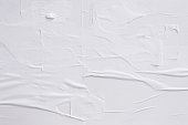 White creased poster texture. Abstract background.