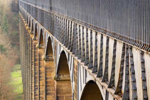 aqueduct - dee river river denbighshire wales imagens e fotografias de stock