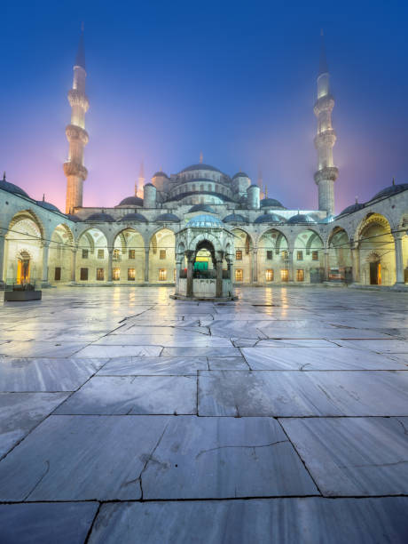 istock Inner square of Suleymaniye Mosque or Blue Mosque 1145836595