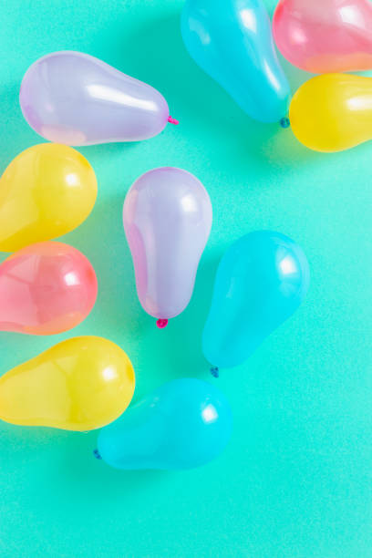 istock Decoration party Various balloons top view 1145843841