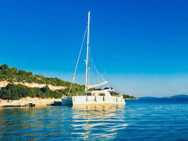 istock Catamaran in the morning 1145844055