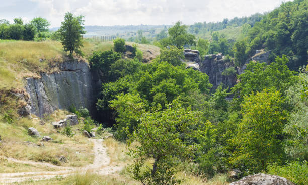 istock Top view of the canyon with river at its bottom 1145846620