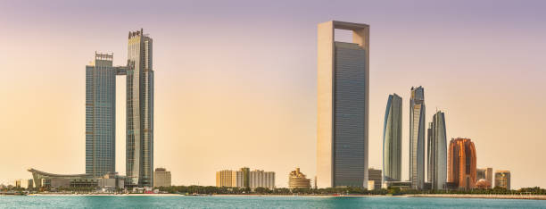 istock View of Abu Dhabi Skyline at sunrise, UAE 1145846702