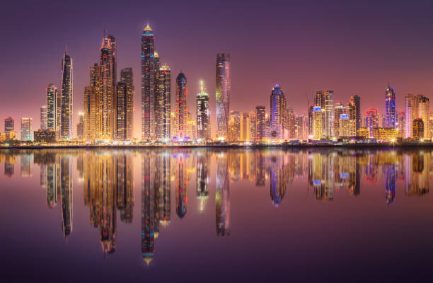 istock Dubai Marina bay view from Palm Jumeirah, UAE 1145846862