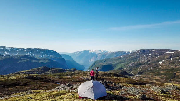 istock Norway - A couple camping in the wilderness 1145847963