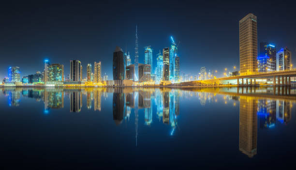 istock Panoramic view of Dubai Business bay, UAE 1145850964